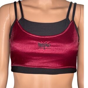 Mossimo Burgundy Sparkly Sports Bra Small